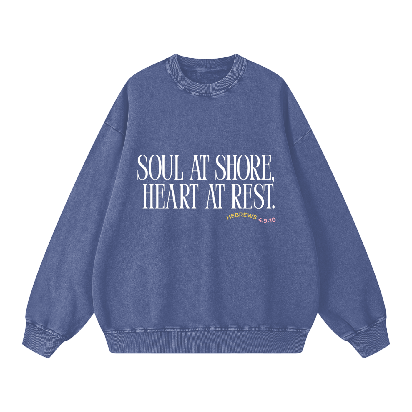 Soul at Shore, Heart at Rest Acid Wash Oversize Sweatshirt