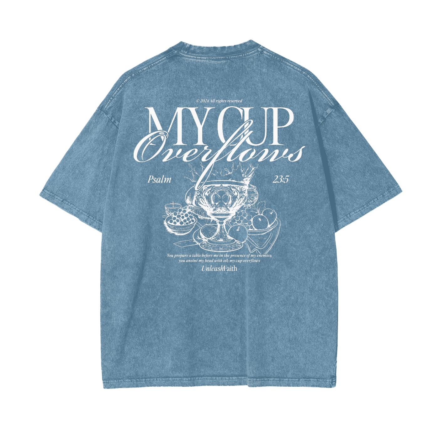 My Cup Overflows Oversize Snow Washed T-Shirt